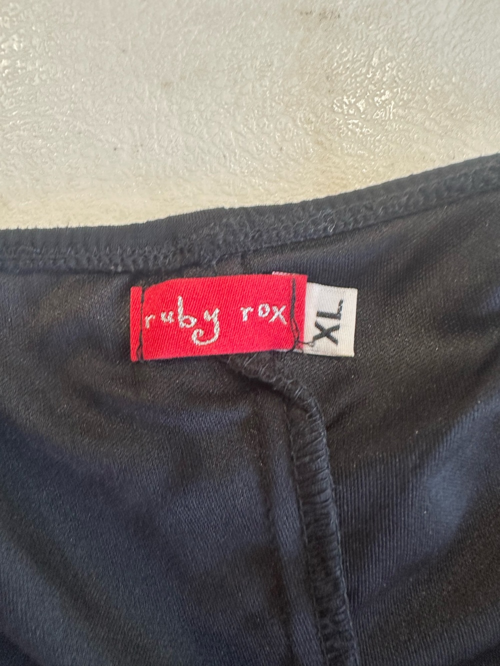 Ruby Rox Black One-Shoulder Halter Dress with Rhinestone Band - Picture 3 of 3
